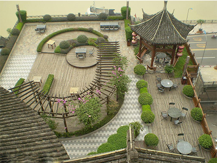 防腐木庭院